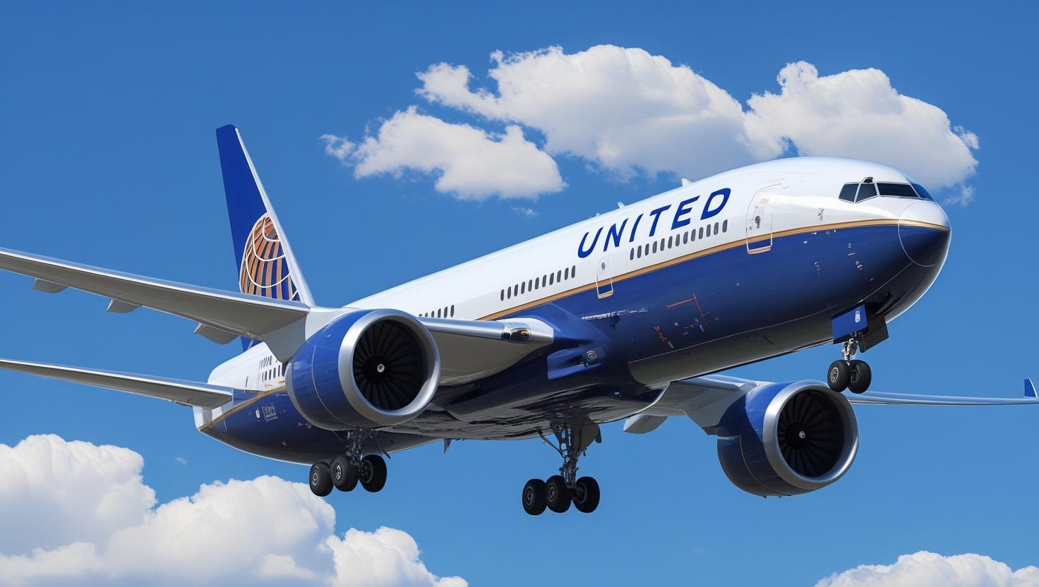 United Airlines aircraft landing